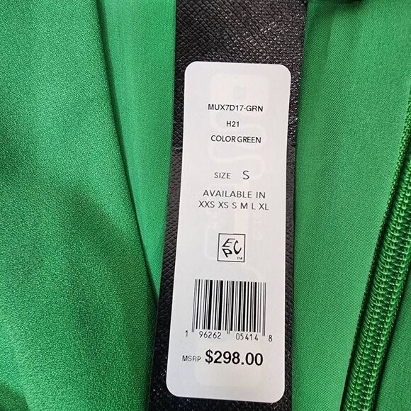 BCBG MAXAZRIA Alicia Faux Wrap Sleeve Dress S Mini Dress Green - Picture 7 of 11